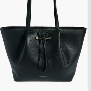 Strathberry Osette Leather Shopper Tote – Black